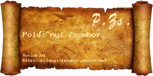 Polányi Zsombor névjegykártya